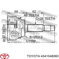 Деталь toyota 4341048060